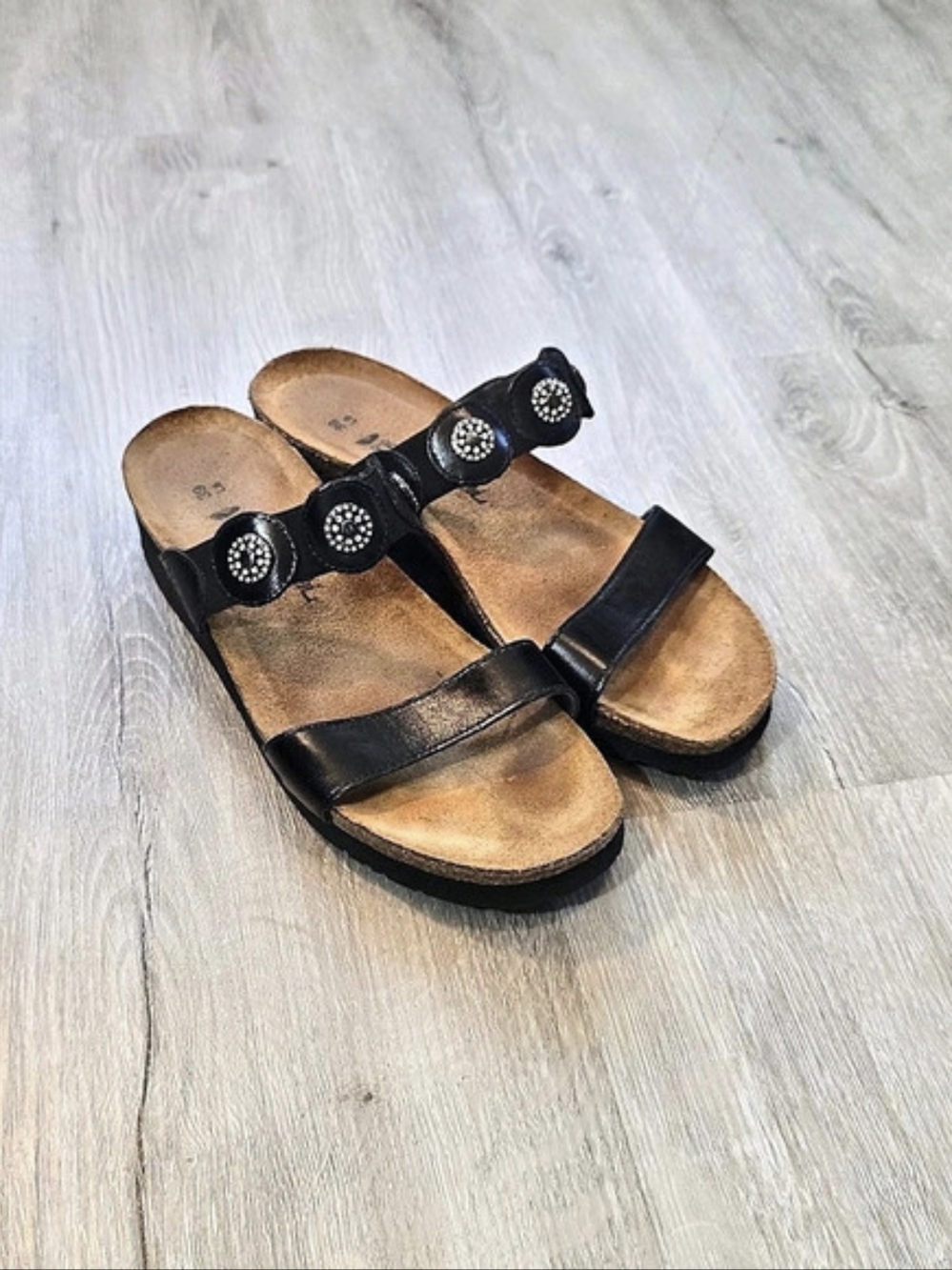Naot Marissa Women's Black Studded Sandals EU 39 Size 8